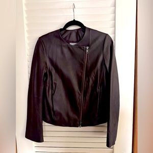 Vince Excellent Condition Lamb Leather Biker Jacket Size: M